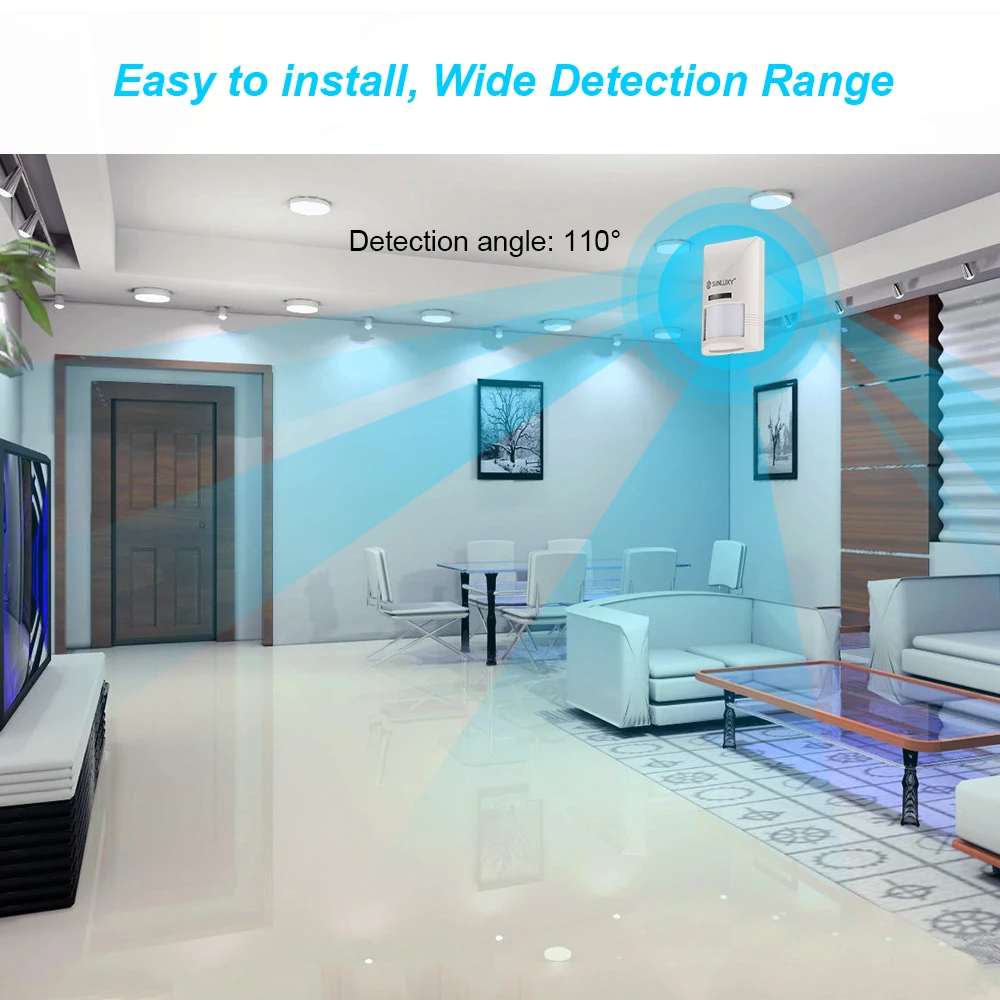 SUNLUXY Wired PIR Detector for Alarm System 10m DC 12V Infrared Motion Sensor Home Security Burglar | Безопасность и защита