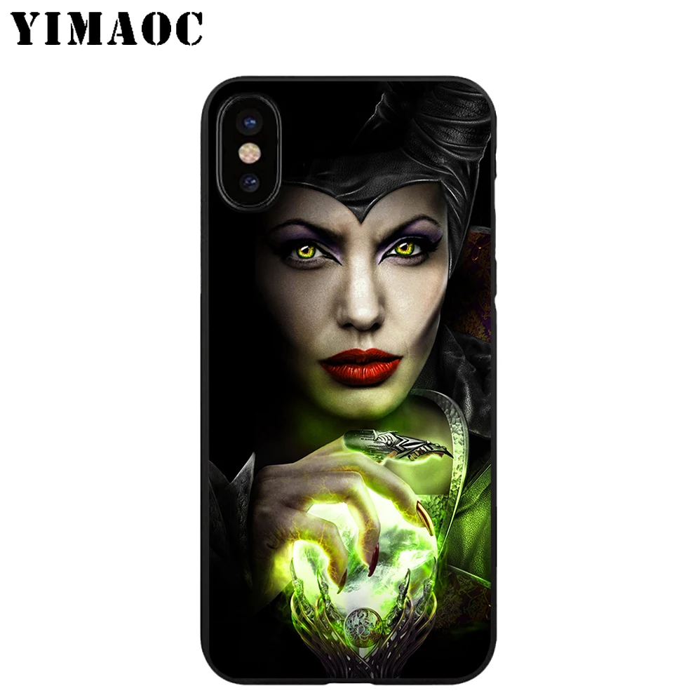 YIMAOC Angelina Jolie роскошный мягкий черный силиконовый чехол из ТПУ для iPhone X или 10 8 7 6 6S