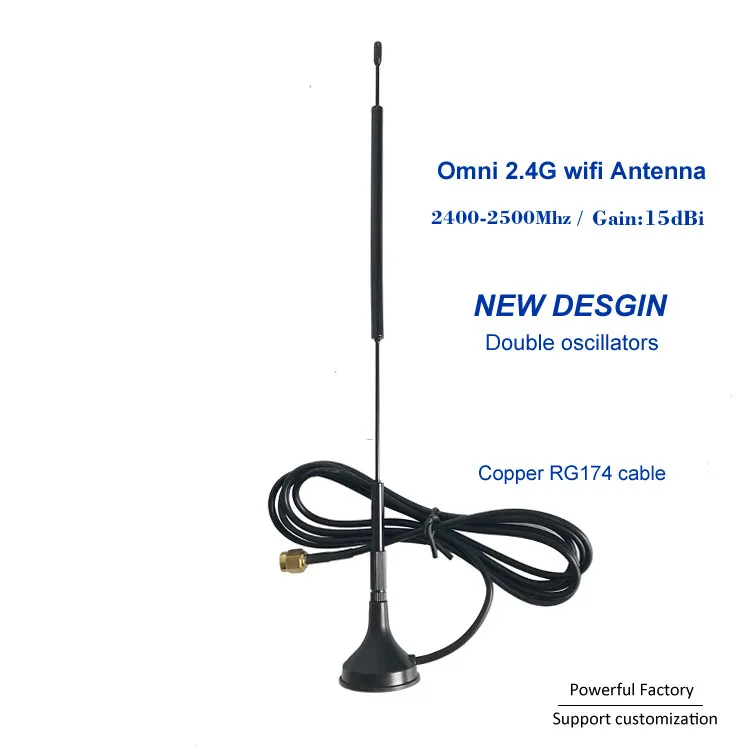 Внешняя всенаправленная антенна с высоким коэффициентом усиления 15dBi 2 4G Wi Fi 1 5 м