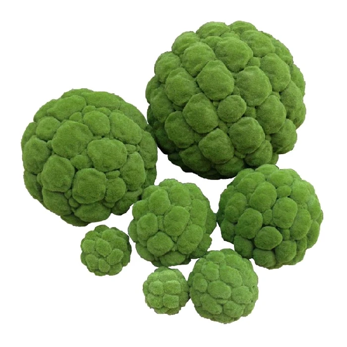 

5 Size Round Artificial Grass Ball Simulation Plant Moss Ball Fake Moss Stone Home Party Wedding Decor for Christmas