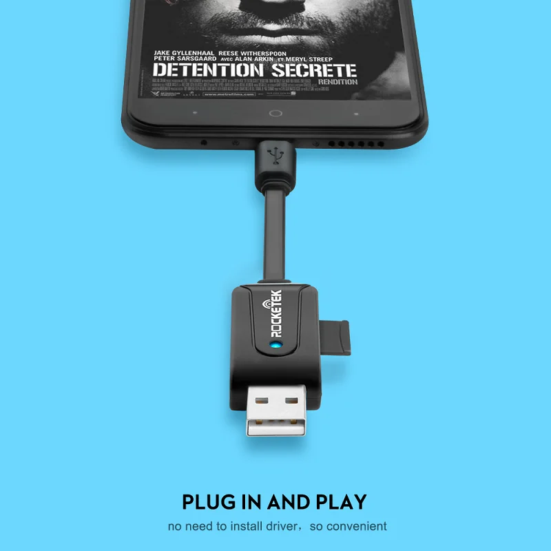 Rocketek micro usb 2,0 мульти 2 в 1 памяти otg телефон кард-ридер адаптер для SD/TF micro SD ПК компьютер Ноутбук аксессуары