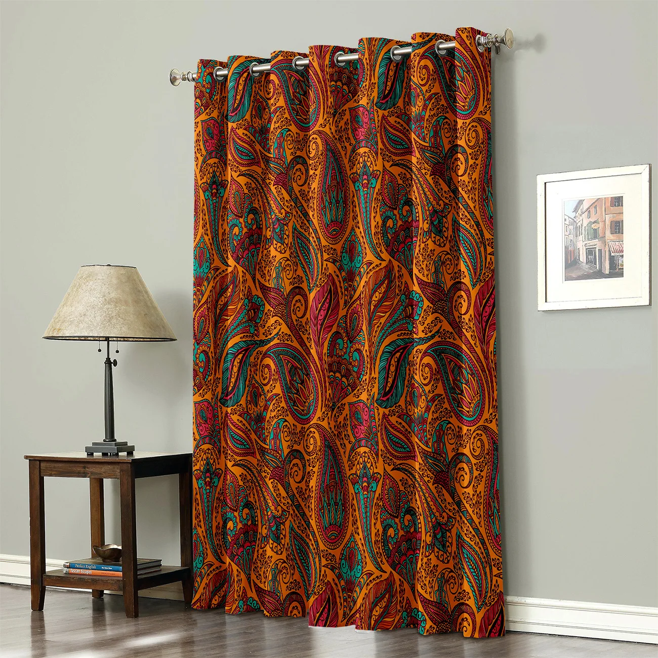 Индийские этнические Цветочные идеи для окна наборы больших окон шторы спальни