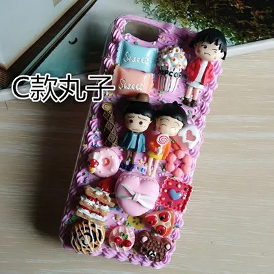 Для iphone X 8 7 6 6s plus DIY чехол 3D милый Сакура momoko чехол для телефона для iphone XS MAX XR ручной работы крем карамельный чехол подарки для девочек - Цвет: C