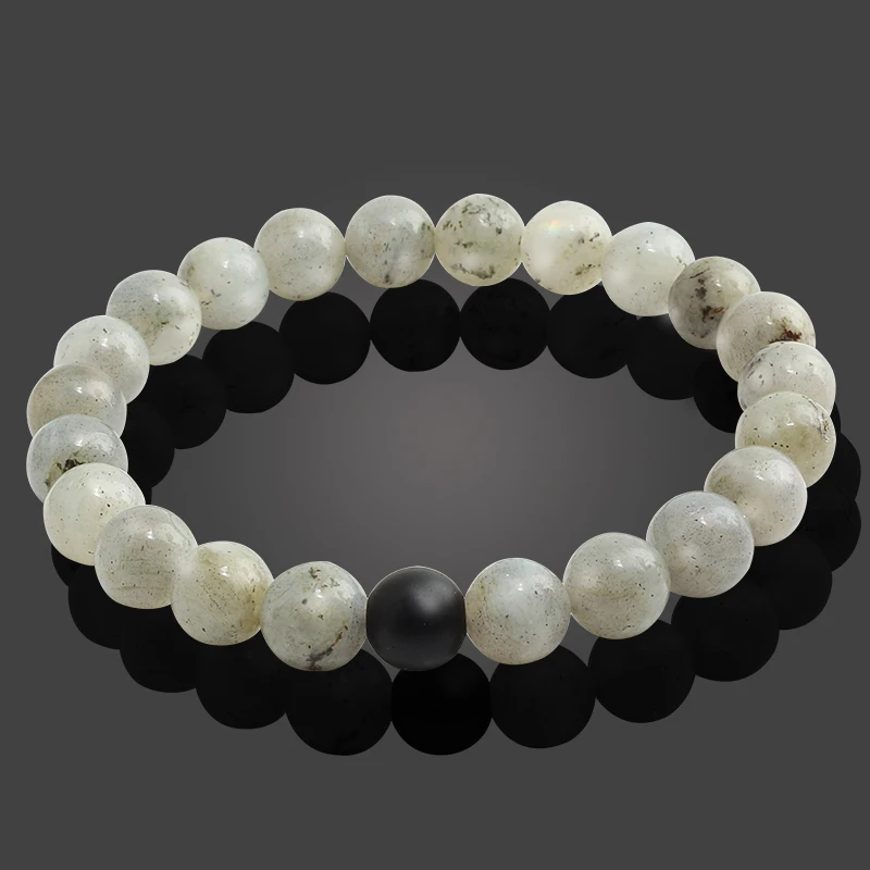 Модные 4 цвета природного вулканического камня Браслеты с бисером Белый