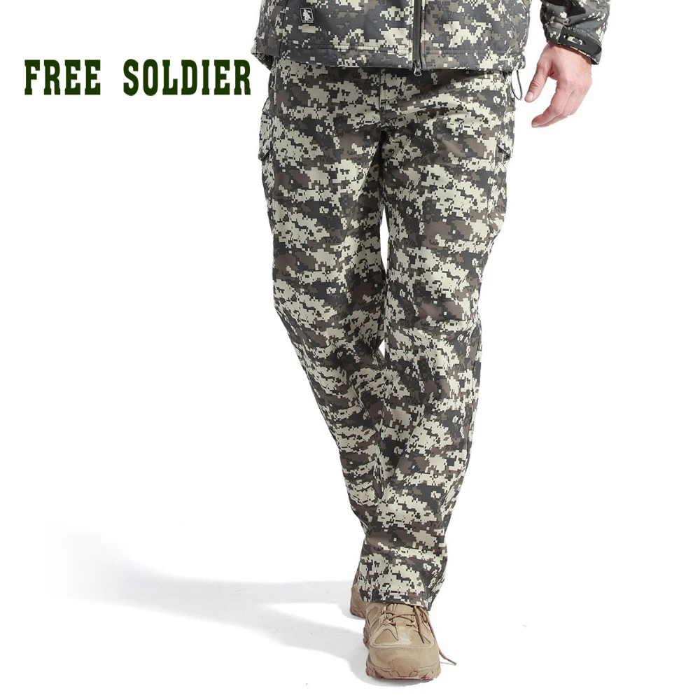 FREE SOLDIER Акулья кожа дневные хищные птицы твердый кожух военные любимые ветровочные штаны три в одном водонепроницаемые и воздухопроницаемые полное давление клея