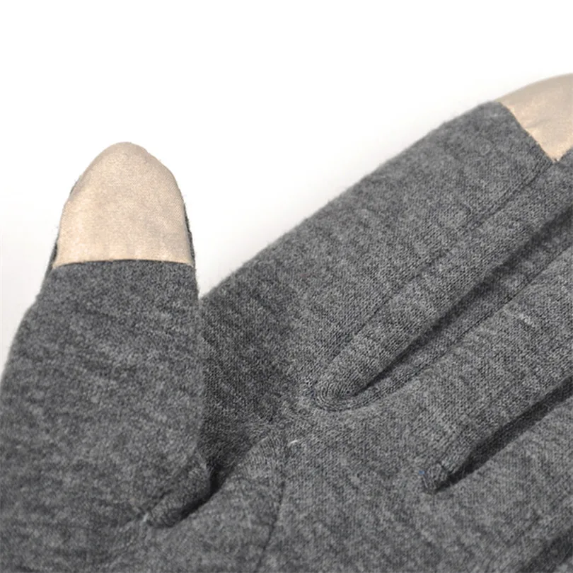 

YGYEEG Women Winter Touched Screen Gloves Lace Line Warm Cotton Mittens Luvas Full Finger Guantes Outdoor Sport Warm Solid Glove