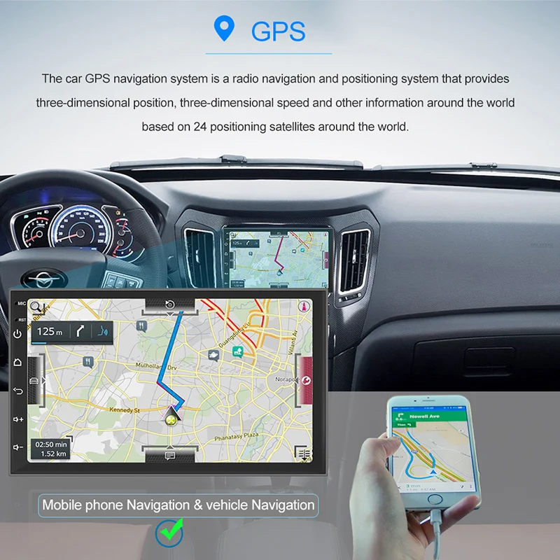 2 din android 7 1 Авто радио мультимедиа carro плеер ''сенсорный экран mp5 gps Авторадио