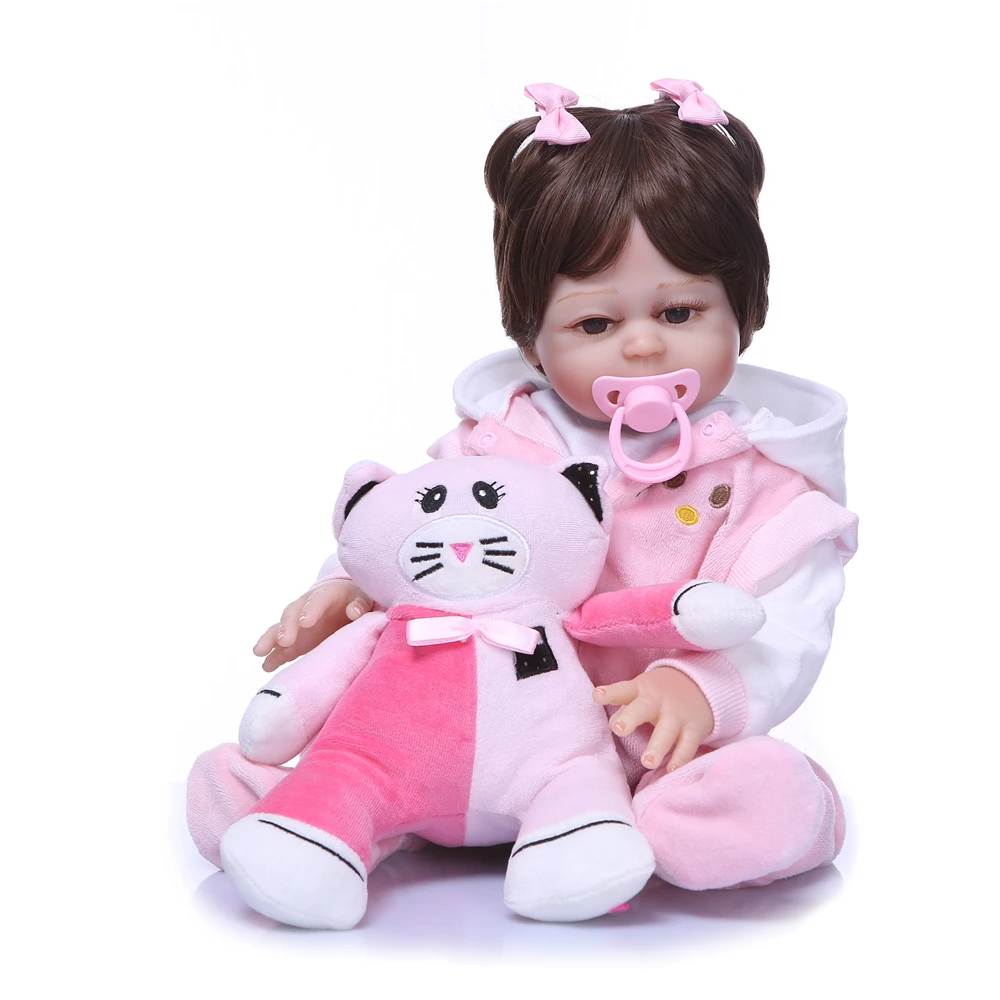 

20 Inch Full Silicone Reborn Baby Doll Touch Real Fashion Children's Day Gifts Toys Baby Doll New Designed