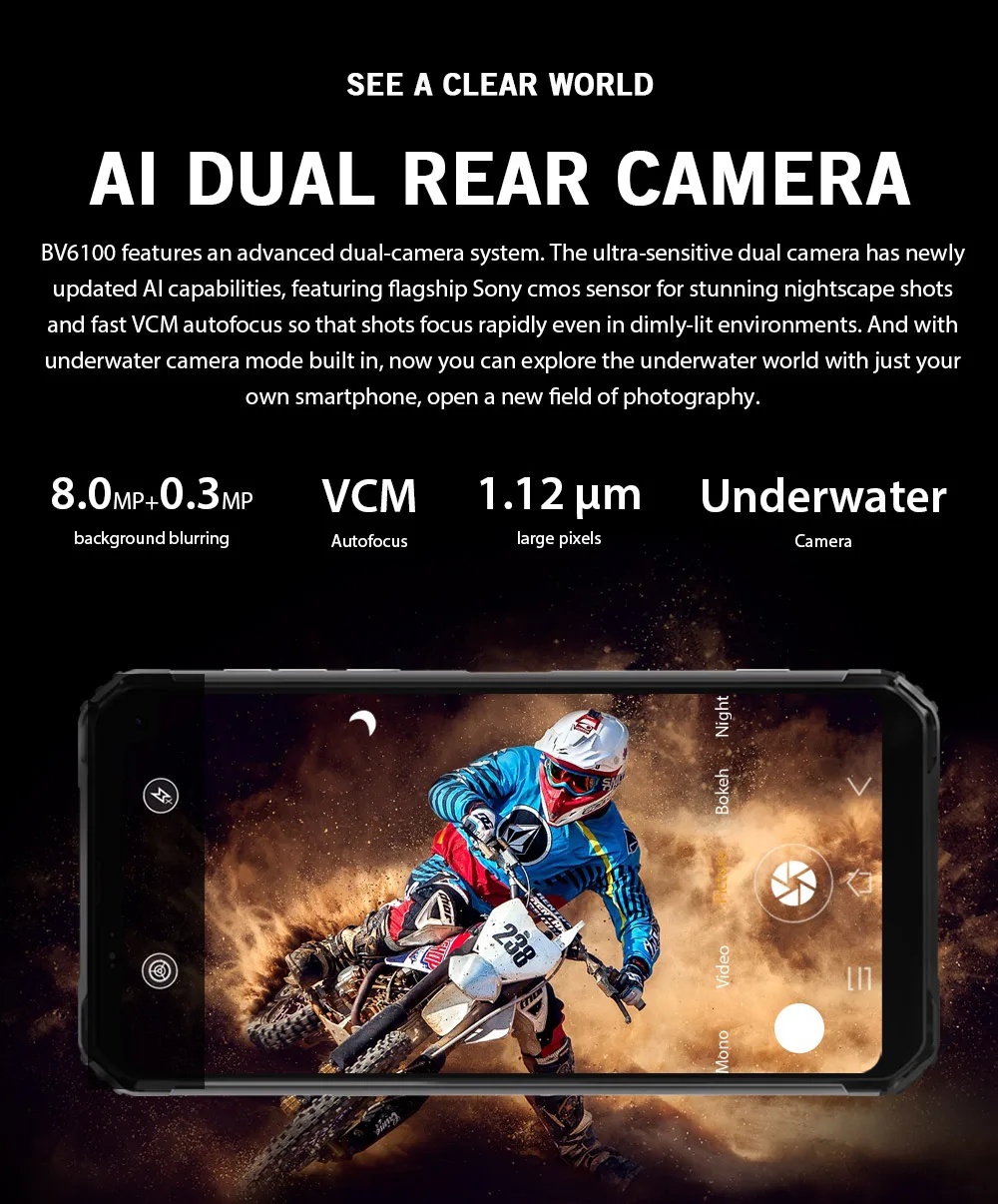 Blackview BV6100 Android 9 0 мобильный телефон 6 8 &quotсмартфон с большим экраном IP68
