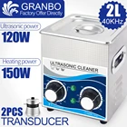 Домашняя 120 Вт 2 литровая ультразвуковая Ручка для очистки, нагрев 40 кГц, удаление масла, ржавчины, свечи зажигания, инжектор, головка принтера