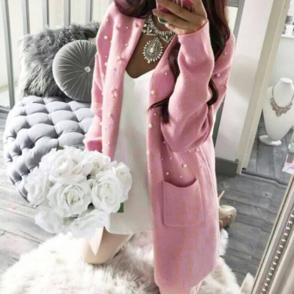 Women basic Baggy Cardigan Coat Long Chunky Knitted Oversized Sweater Jumper Female Cardigans Coats Outerwear 7.11 |