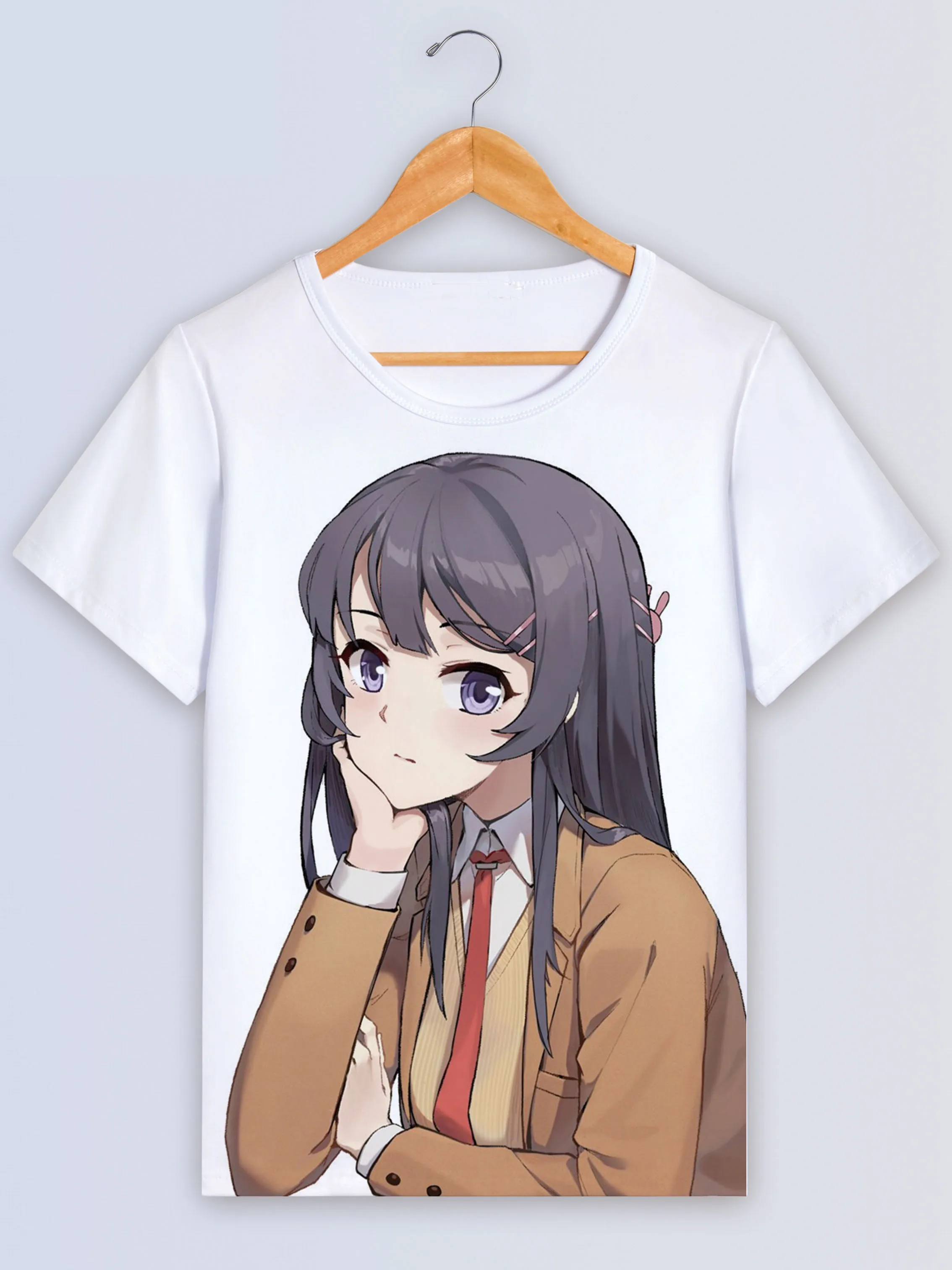 Футболка для косплея из аниме Seishun Buta Yarou wa Bunny Girl Senpai no Yume wo Minai|Мужские футболки| |