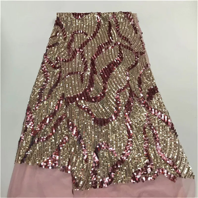 Высококачественная африканская кружевная ткань с эластичными блестками Tissu