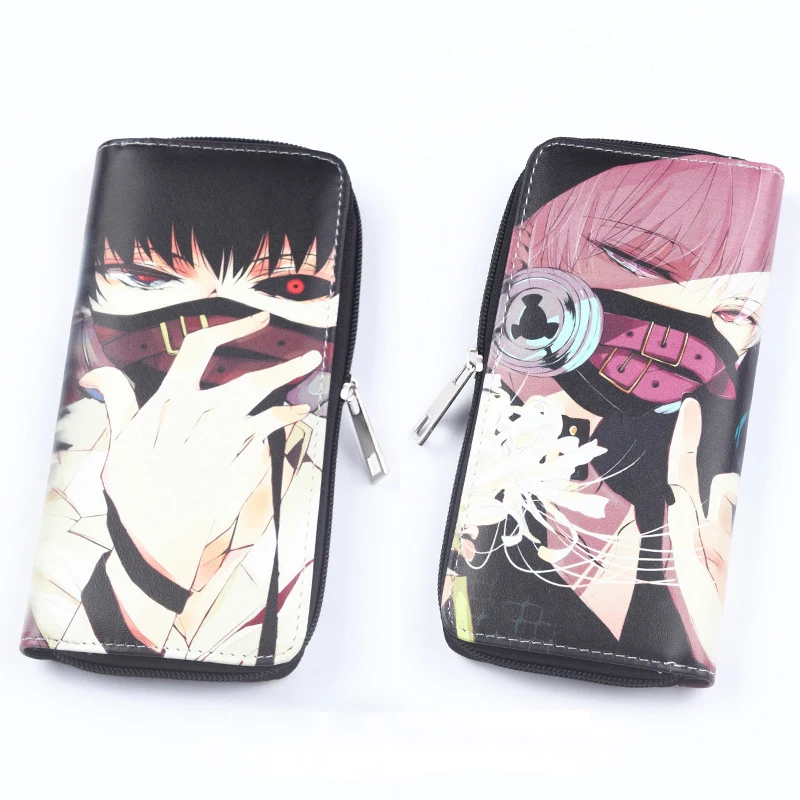 Аниме Токийский Гуль красочный длинный стиль PU бумажник Kaneki Кен w/молния