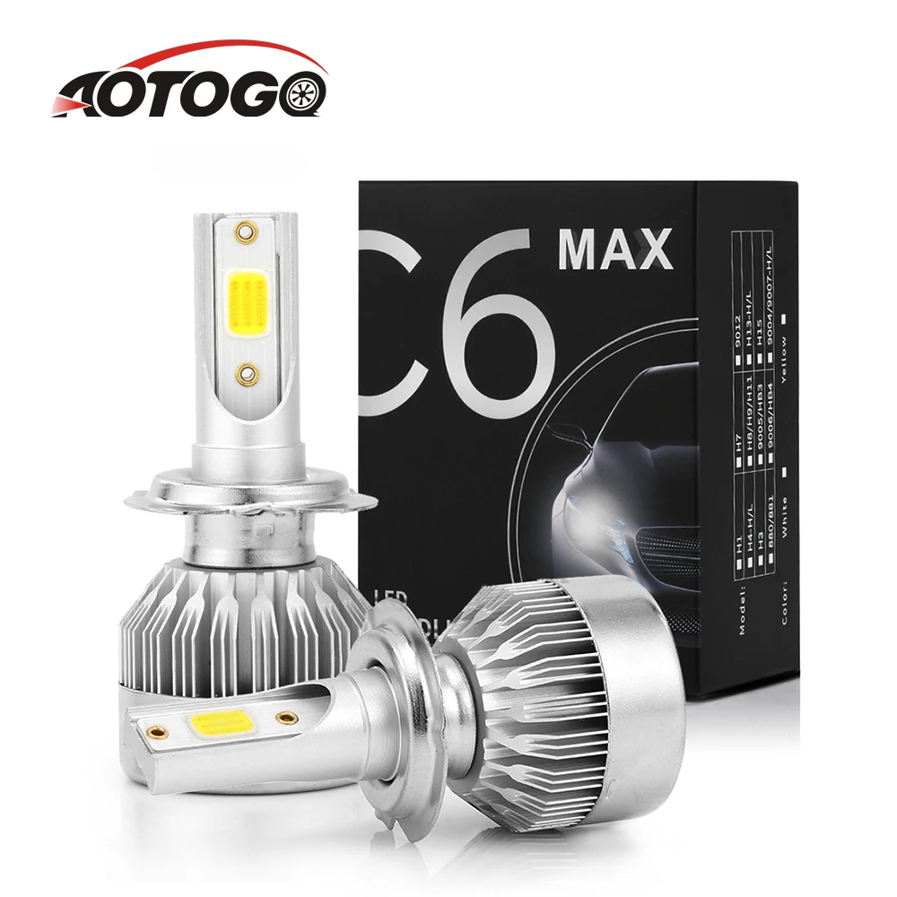 2x светодиодный мини лампы H7 H11 H4 Hi/Lo H1 H8 HB3 HB4 для автомобильных фар 9005 9006 комплект