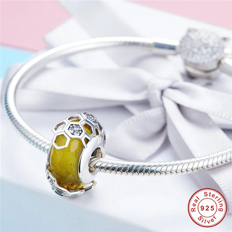 Подвеска женская из серебра 925 пробы с бусинами в виде пчелы и насекомых|Бусины| |