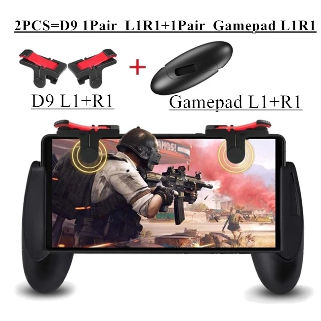 D9 E Gamepad TSINGO для PUBG мобильный контроллер L1R1 триггер огонь шутер Aim кнопка для iOS Android телефон геймпад джойстик для стрельбы игры - Цвет: D9 E Gamepad