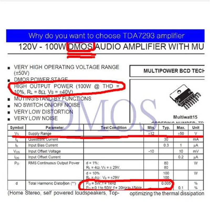 Двойной AC12-32V 2,0 канальный TDA7293 100+ 100 Вт HIFI стерео аудио усилитель доска