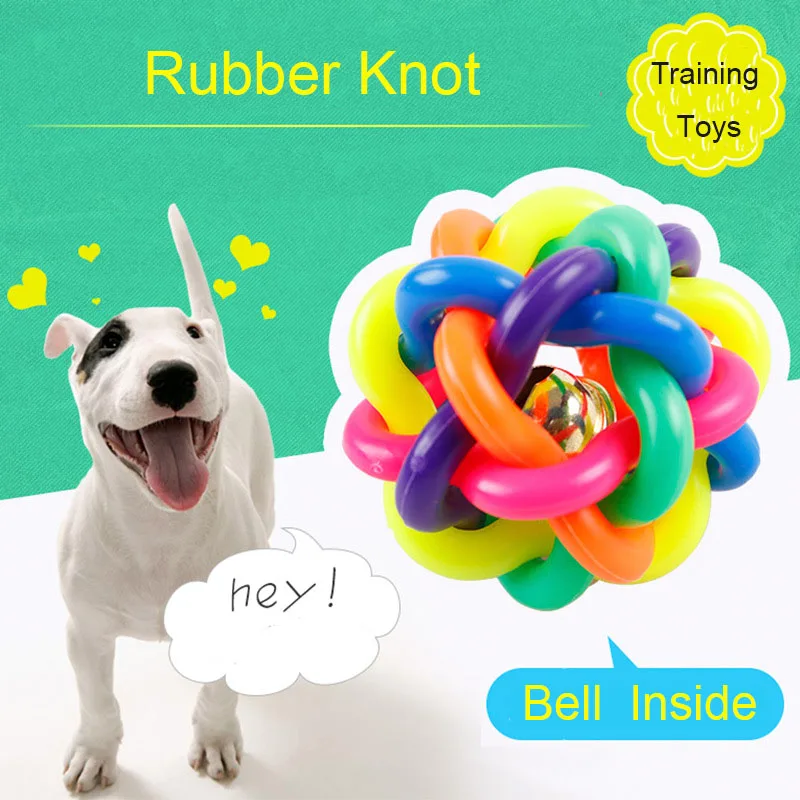 

Pet toys, sounding dog toys, environmental friendly puzzle bell toys, colorful bell balls, cat toys and rubber bell ball