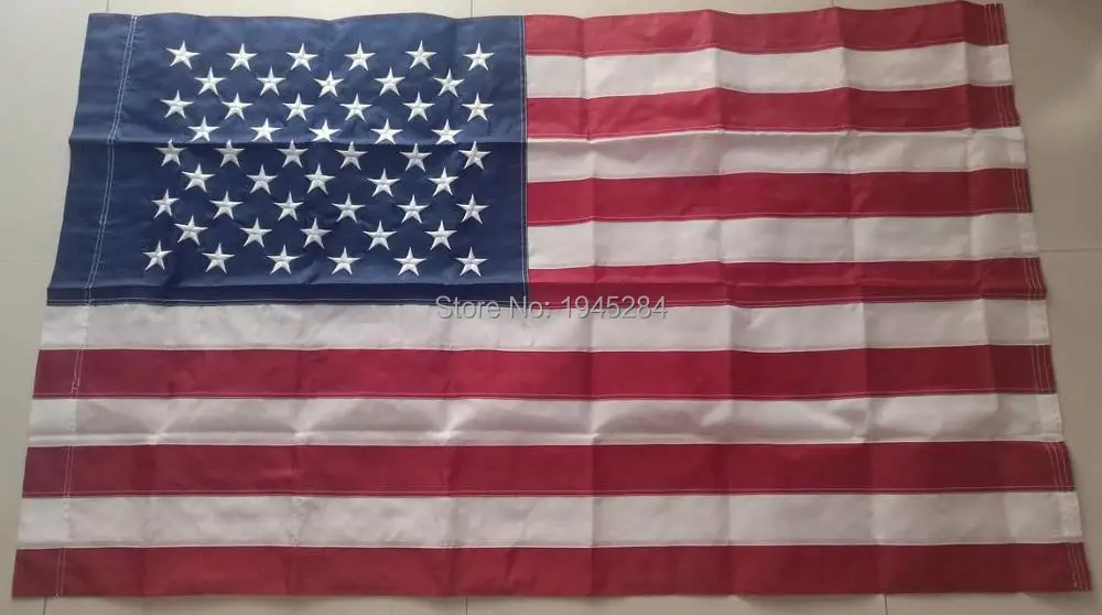 Вышитый американский флаг Американский национальный США Новый 3x5ft 150x90 см