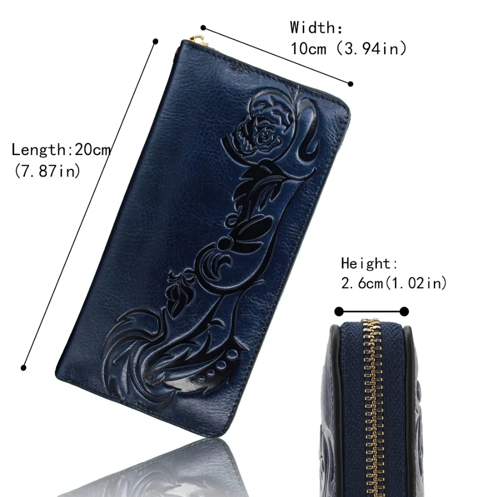 Genuine leather accept custom logo wholesale wallet female long retro embossed tassel ladies multi-card | Багаж и сумки