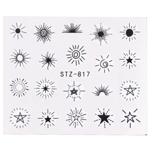 STZ-817 1 шт леопардовые наклейки для ногтей украшения большие наклейки для глаз для маникюра Переводные обертывания новые ногти дизайн тату TRSTZ816-855 - Цвет: STZ-817