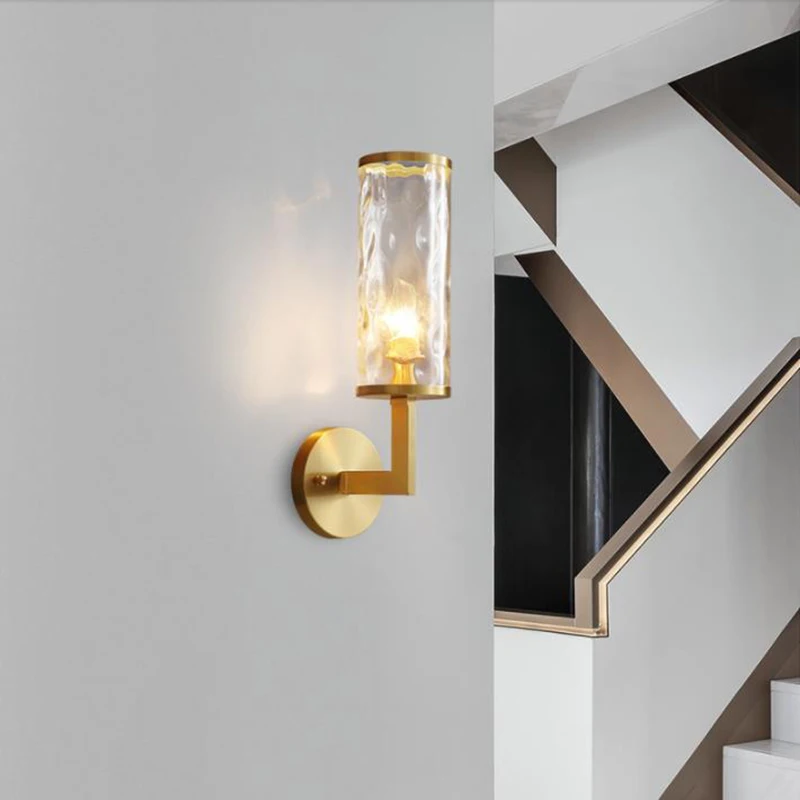 Скандинавском стиле минимализма светодиодный медь настенные светильники