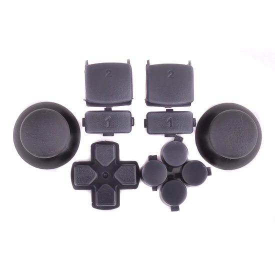 For PS3 Controller Solid Black Match Thumbstick Dpad Triggers Buttons Part Kit | Электроника