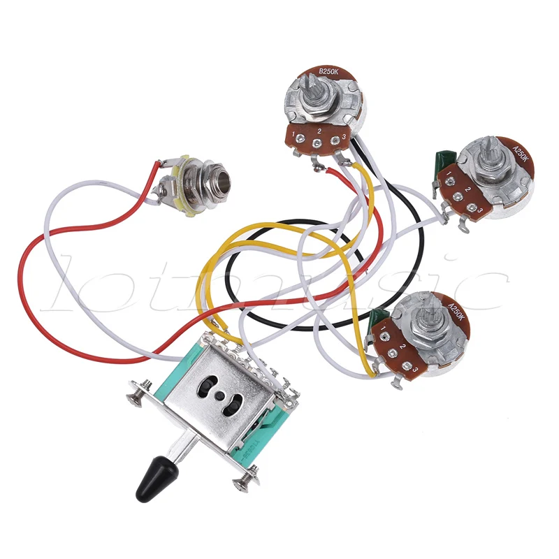 Электрическая гитара предварительно смонтированный монтажный жгут набор 5