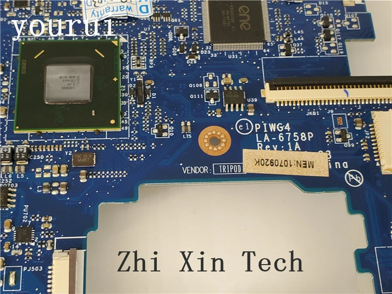 Материнская плата для ноутбука Lenovo G770 Y770 PIWG4 LA-6758P HM65 DDR3 высокого качества Yourui, полностью проверена на работоспособность.