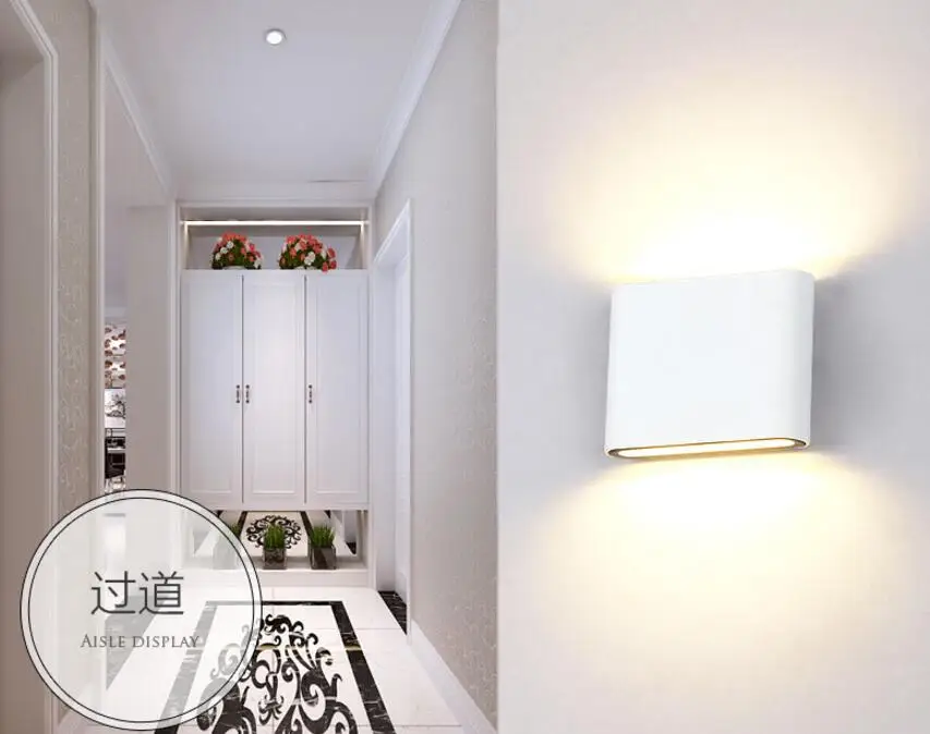 Уличная настенная лампа современный минималистичный Светильник направленного