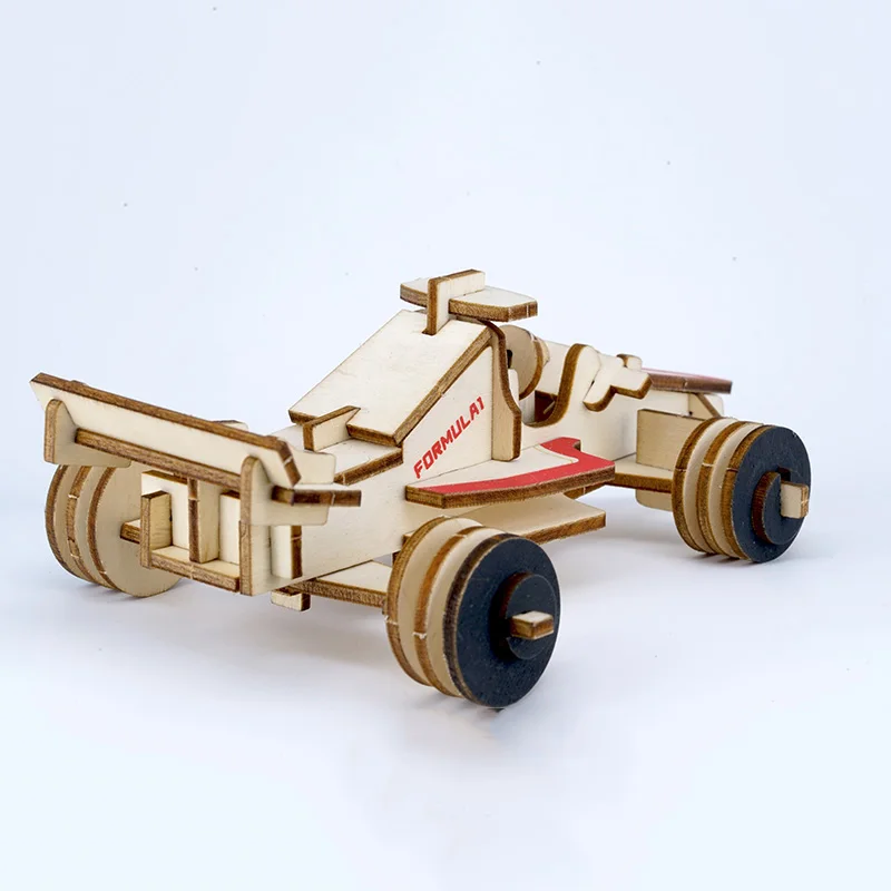 Формула гоночная игрушка для мальчиков DIY деревянная 3D модель игрушки детей hobi