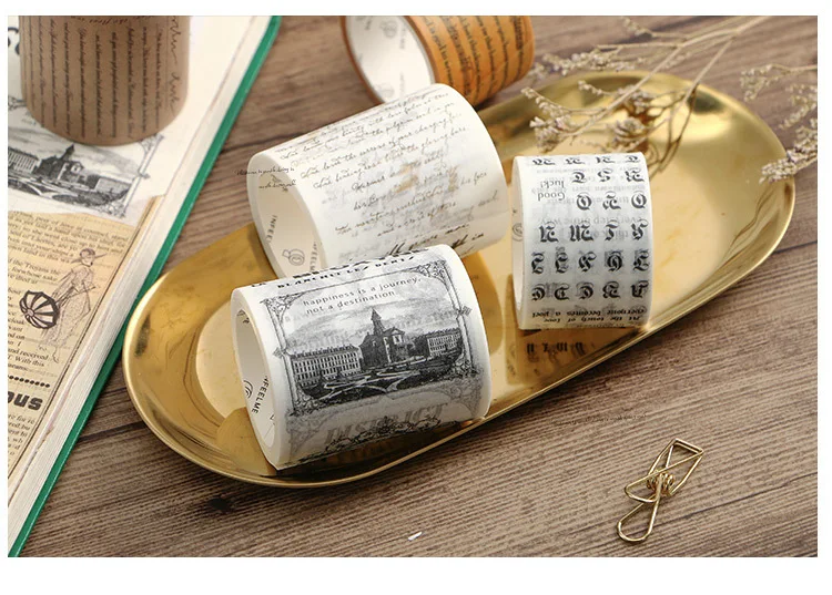 Винтажные декоративные из рисовой бумаги клейкие ленты DIY Скрапбукинг маскирования школьные офисные поставки путешествие неизведанные воды возраст обнаружения этикетки