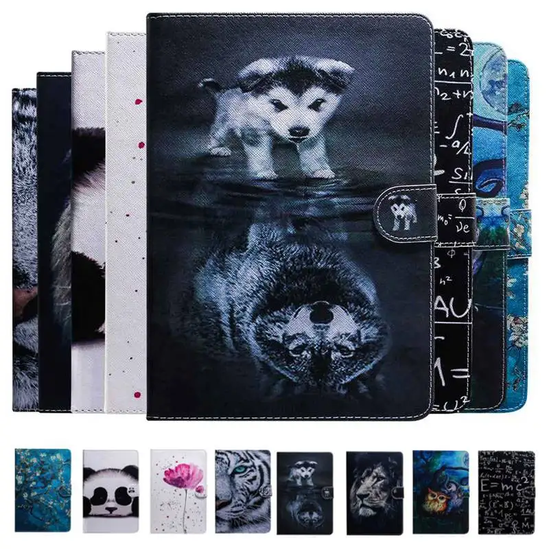 

Tab A 10.1 SM-T510 panda Lion Tiger Stand Shell wallet Case For Samsung Galaxy Tab A 10.1 2019 T510 T515 SM-T515 Tablet Cover