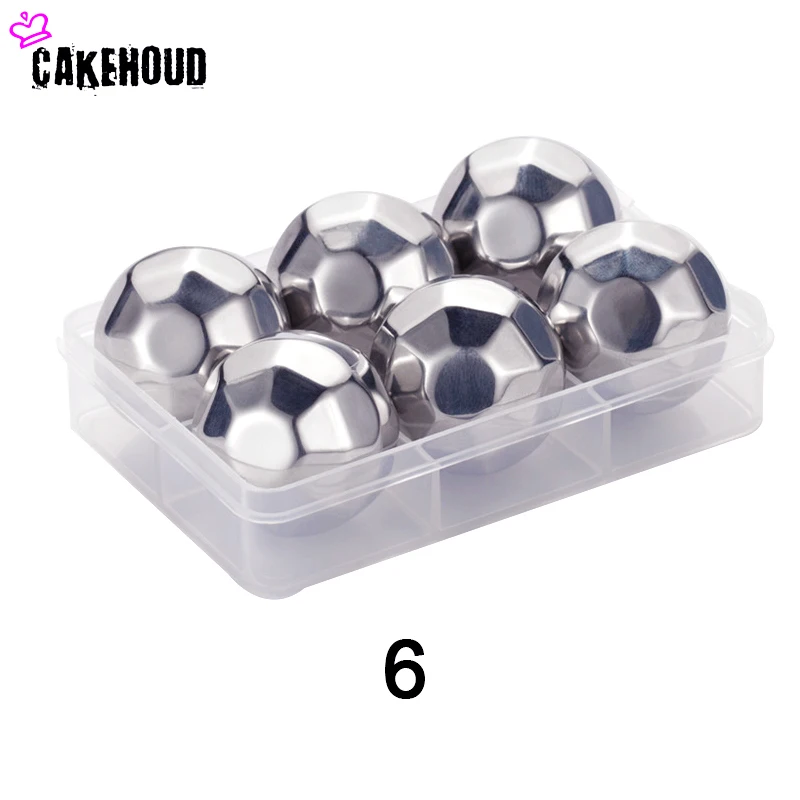 Diamond 6 CAKEHOUD Управление по санитарному надзору за качеством пищевых продуктов и медикаментов Класс виски охладитель пива, вина кубики льда камень Нержавеющая сталь 4/6/8 шт. с Пластик коробка для Охлаждения пива охладитель - Цвет: Diamond 6