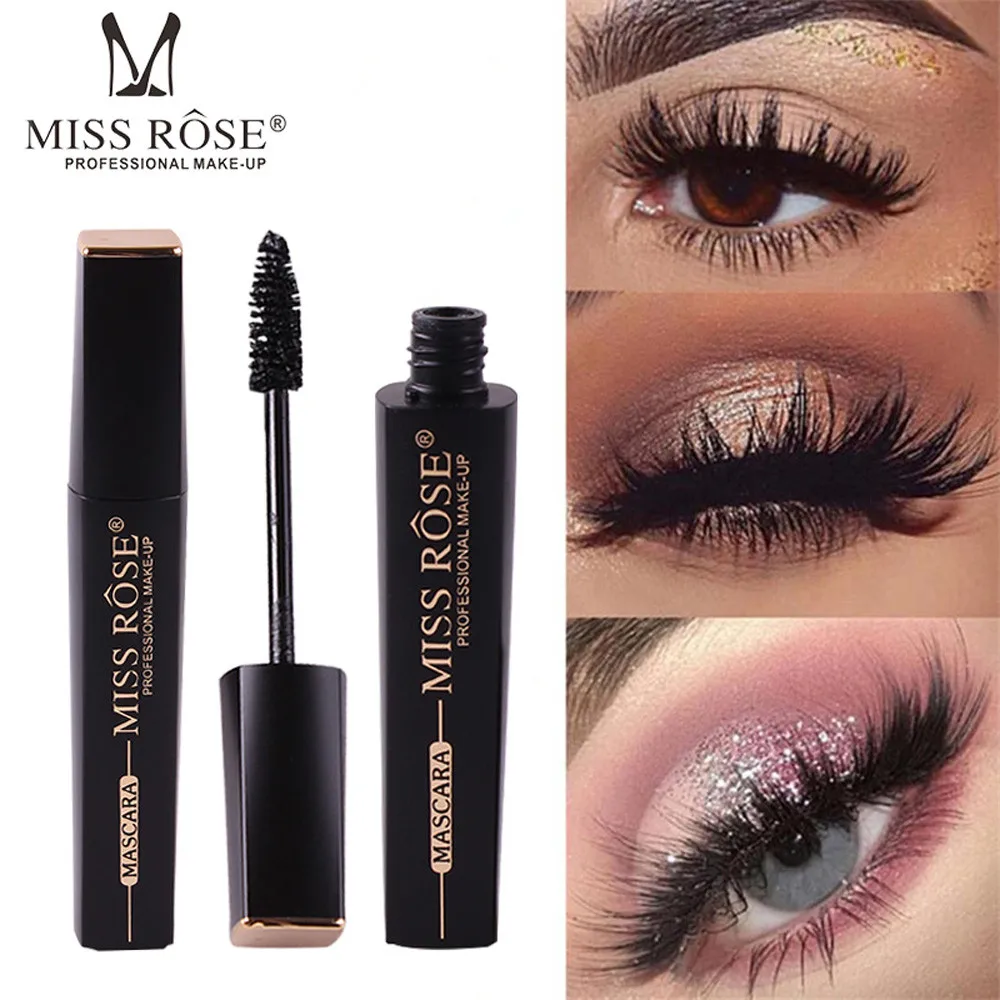 MISS ROSE тушь для ресниц профессиональная макияж водостойкая Удлиняющая ресницы волокна ресниц тушь для удлинения ресниц косметические инструменты 19L0529