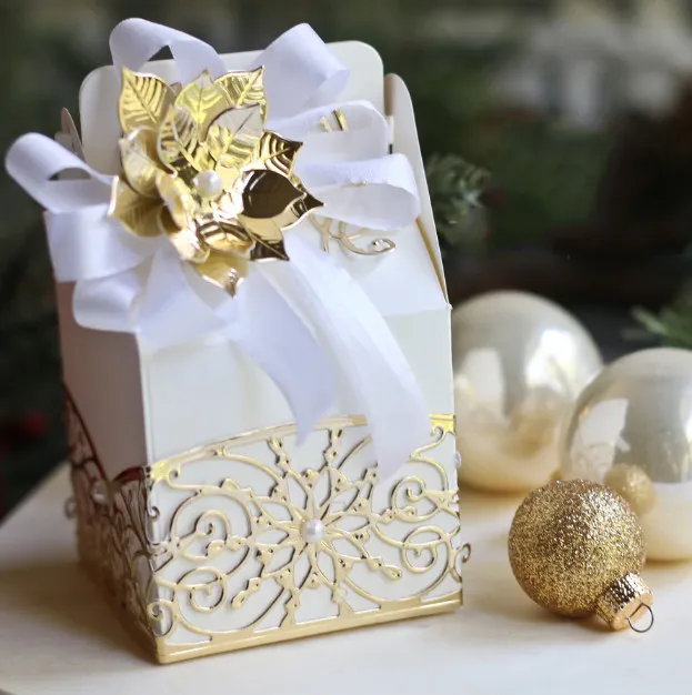 Новинка 2018 года Рождество POINSETTIA Цветок Металлический трафарет трафареты для DIY