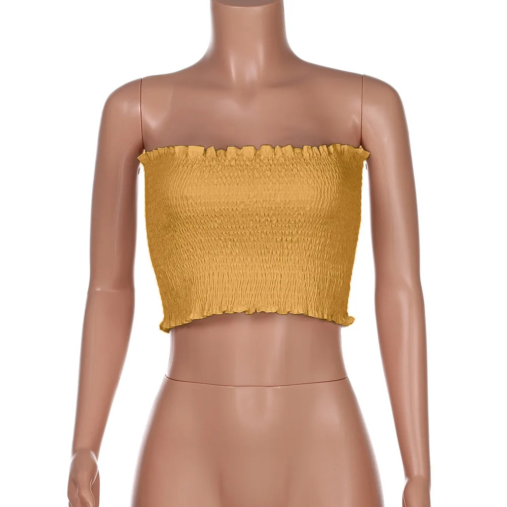 Топы трубы женские без бретелек эластичное бандо на груди топы бюстгальтер