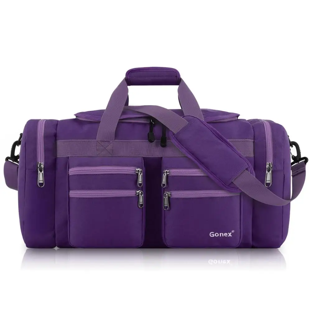 Purple Gonex 45L Мужская Дорожная Спортивная Сумка для спортзала Водонепроницаемая спортивная сумка с карманами для обуви многофункциональная - Цвет: Purple