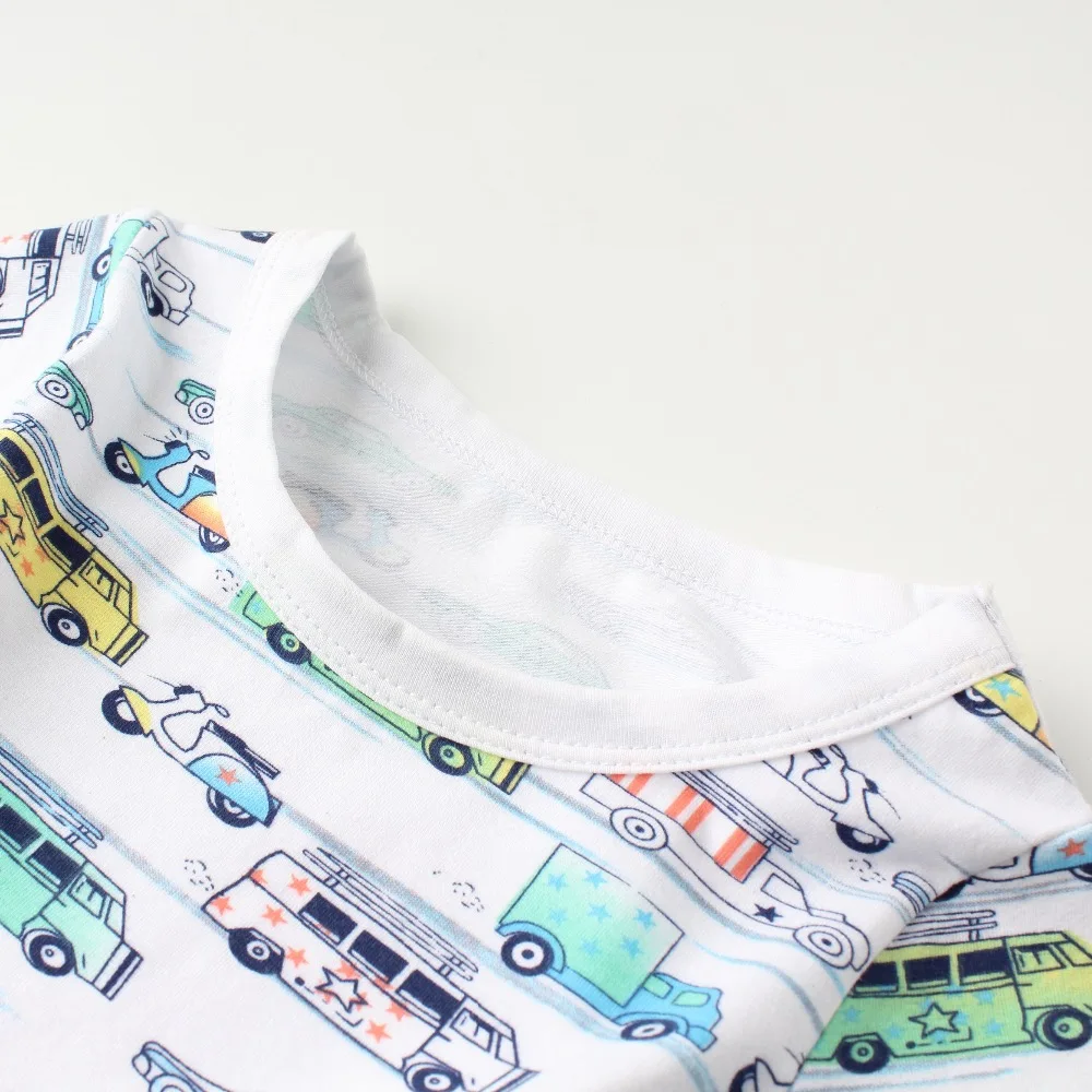 Детская футболка с принтом машинок коротким рукавом|Тройники| |
