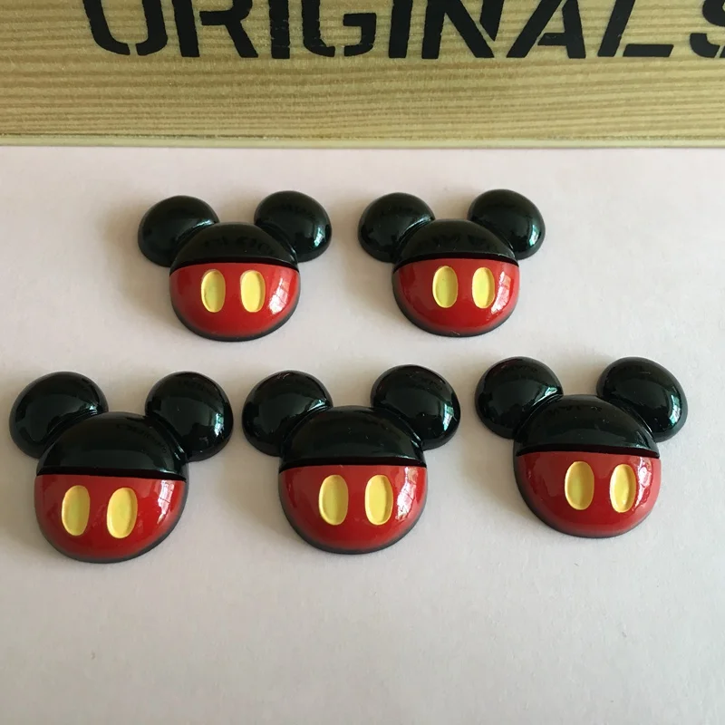 Лидер продаж кавайная мышь кабошон из смолы с плоским основанием для банта волос