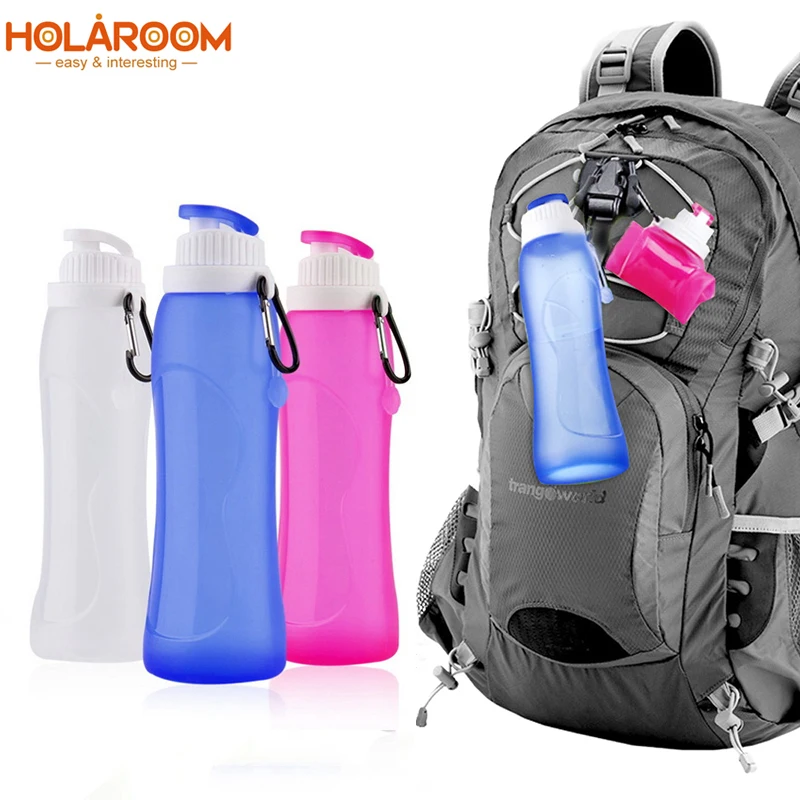 Креативная Складная Силиконовая бутылка для напитков 500 мл Спортивная воды