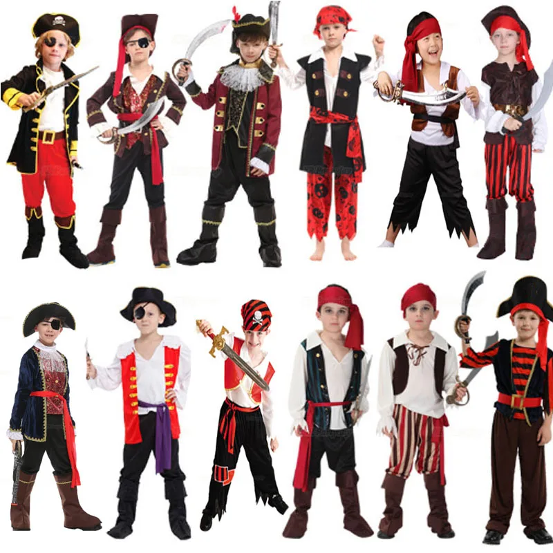 

Boy Girl Pirate Costume Cosplay Costumes Halloween Costume for Kids Carnival Party Fancy Dress Decoration Purim Christmas