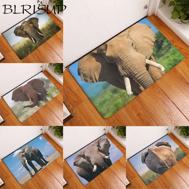 BLRISUP напольный коврик для кухни ванной комнаты вход слон цифровой домашний