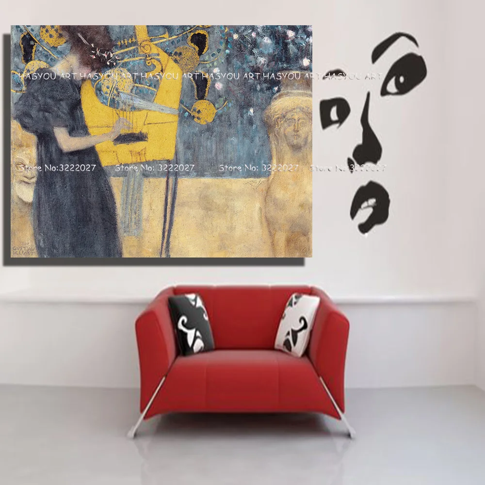Klimt настенная живопись Картина на холсте домашний декор настенный плакат для
