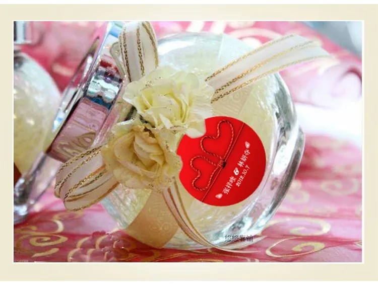 100 Pieces 2.8-7CM Custom Personalized Wedding Stickers Invitations Candy Favors Gift Boxes Labels Birthday Logo Photo