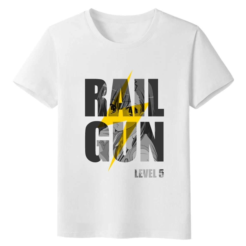 Аниме JK A определенная научная Railgun Misaka Mikoto футболка Косплей Футболка Топы Футболка для женщин и мужчин - Цвет: white