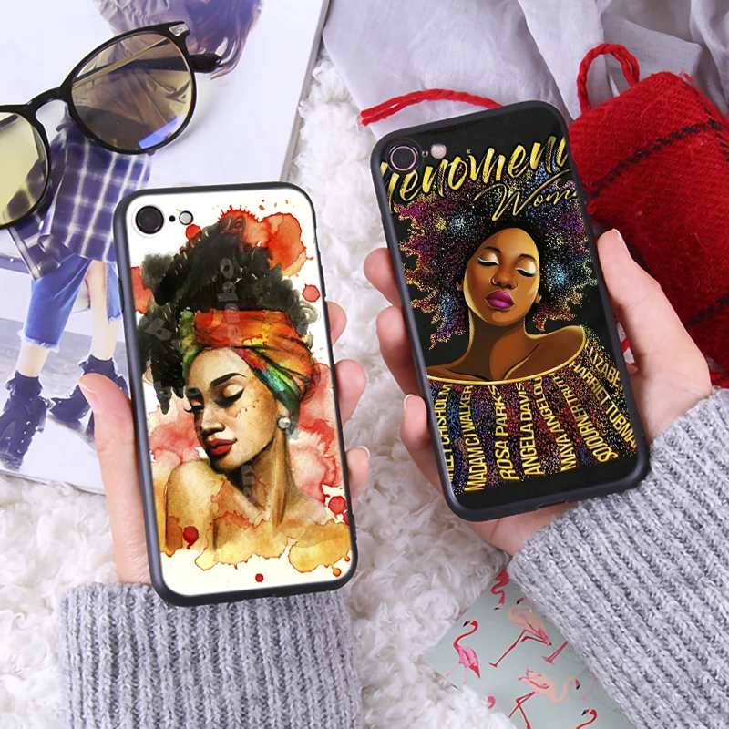 Чехол для телефона девочек в африканском стиле iphone7 8 Plus милый роскошный мягкий