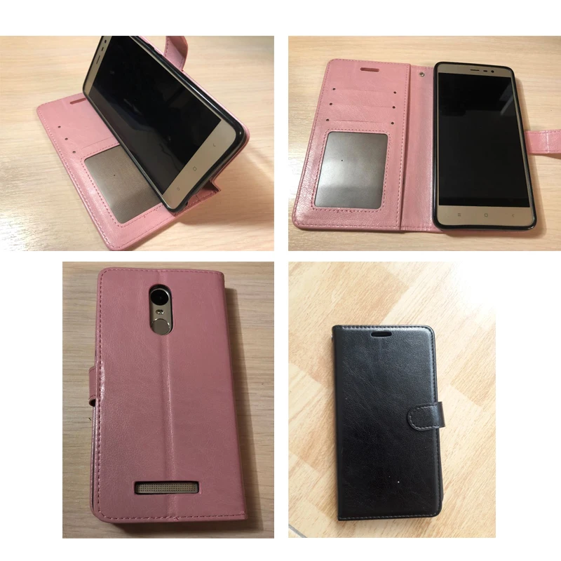Чехол бумажник для Xiaomi Redmi Note 3 кожаный чехол Pro флип с подставкой отделением карт 5