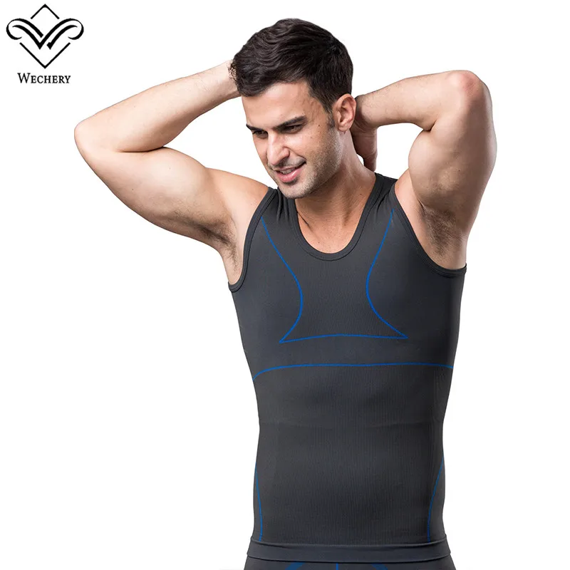 

Wechery Shapers футболка для мужчин, рубашки для похудения, нижнее белье для живота, корсет для мужчин, качественные топы, корректирующая одежда, че...